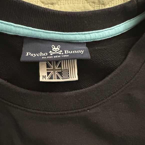 Psycho Bunny Black Crewneck Sweater with Multicolor Graphic - Picture 3 of 5